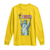 Stand With Minneapolis Long Sleeve Shirt Statue Of Liberty Torch Justice Support