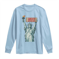 Stand With Minneapolis Long Sleeve Shirt Statue Of Liberty Torch Justice Support