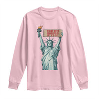 Stand With Minneapolis Long Sleeve Shirt Statue Of Liberty Torch Justice Support