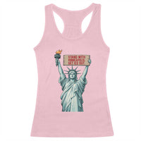 Stand With Minneapolis Racerback Tank Top Statue Of Liberty Torch Justice Support