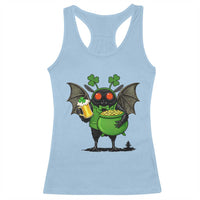 Funny Mothman Racerback Tank Top St Patricks Day Cryptid Gift