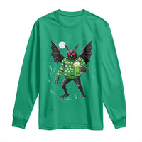 Funny Mothman St Patricks Day Long Sleeve Shirt Gift For Cryptid Lovers