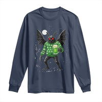 Funny Mothman St Patricks Day Long Sleeve Shirt Gift For Cryptid Lovers