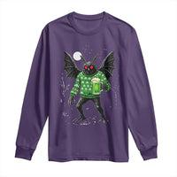 Funny Mothman St Patricks Day Long Sleeve Shirt Gift For Cryptid Lovers