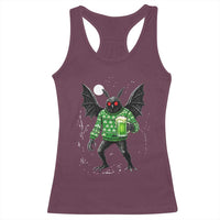 Funny Mothman St Patricks Day Racerback Tank Top Gift For Cryptid Lovers