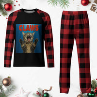Funny Claws Cat Plaid Pajama Set Horror Movie Parody - Wonder Print Shop