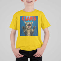 Funny Claws Cat T Shirt For Kid Horror Movie Parody - Wonder Print Shop