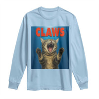 Funny Claws Cat Long Sleeve Shirt Horror Movie Parody - Wonder Print Shop