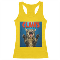 Funny Claws Cat Racerback Tank Top Horror Movie Parody - Wonder Print Shop