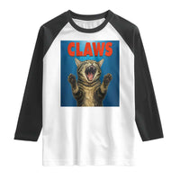 Funny Claws Cat Raglan Shirt Horror Movie Parody - Wonder Print Shop