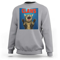 Funny Claws Cat Sweatshirt Horror Movie Parody - Wonder Print Shop