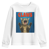 Funny Claws Cat Youth Sweatshirt Horror Movie Parody - Wonder Print Shop