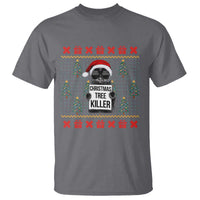 Funny Xmas Black Cat T Shirt Christmas Tree Killer Santa Kitten - Wonder Print Shop