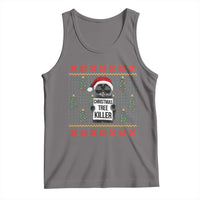 Funny Xmas Black Cat Tank Top Christmas Tree Killer Santa Kitten - Wonder Print Shop