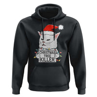 Funny Xmas Grumpy Cat Hoodie Christmas Tree Killer Santa Kitten - Wonder Print Shop