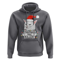 Funny Xmas Grumpy Cat Hoodie Christmas Tree Killer Santa Kitten - Wonder Print Shop