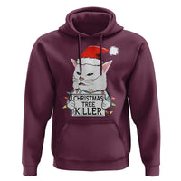 Funny Xmas Grumpy Cat Hoodie Christmas Tree Killer Santa Kitten - Wonder Print Shop