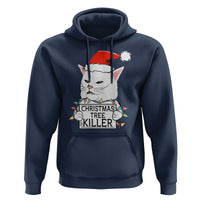 Funny Xmas Grumpy Cat Hoodie Christmas Tree Killer Santa Kitten - Wonder Print Shop