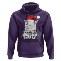 Funny Xmas Grumpy Cat Hoodie Christmas Tree Killer Santa Kitten - Wonder Print Shop