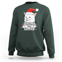 Funny Xmas Grumpy Cat Sweatshirt Christmas Tree Killer Santa Kitten - Wonder Print Shop