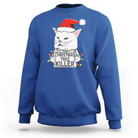 Funny Xmas Grumpy Cat Sweatshirt Christmas Tree Killer Santa Kitten - Wonder Print Shop