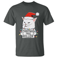 Funny Xmas Grumpy Cat T Shirt Christmas Tree Killer Santa Kitten - Wonder Print Shop