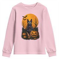 Cool German Shepherd Police Dog Celebrate Halloween Youth Sweatshirt - Wonder Print Shop