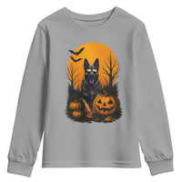 Cool German Shepherd Police Dog Celebrate Halloween Youth Sweatshirt - Wonder Print Shop