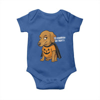 Halloween Dachshund Dog Baby Onesie Did Somebody Say Treat Meme - Wonder Print Shop