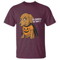 Halloween Dachshund Dog T Shirt Did Somebody Say Treat Meme - Wonder Print Shop