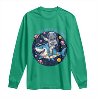 Funny Space Cat Wants Astronaut Long Sleeve Shirt Sharks Sci fi Fan Universe - Wonder Print Shop