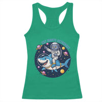 Funny Space Cat Wants Astronaut Racerback Tank Top Sharks Sci fi Fan Universe - Wonder Print Shop