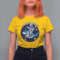 Funny Space Cat Wants Astronaut T Shirt For Women Sharks Sci fi Fan Universe - Wonder Print Shop