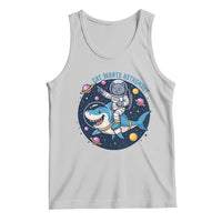 Funny Space Cat Wants Astronaut Tank Top Sharks Sci fi Fan Universe - Wonder Print Shop