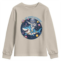 Funny Space Cat Wants Astronaut Youth Sweatshirt Sharks Sci fi Fan Universe - Wonder Print Shop