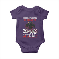 I Would Push You in Front Of Zombies To Save My Cat Baby Onesie Halloween Cat - Wonder Print Shop