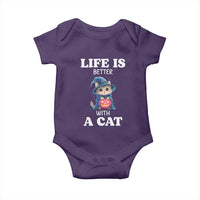 Halloween Kitty Baby Onesie Cute Life Is Better With A Cat - Wonder Print Shop