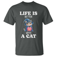 Halloween Kitty T Shirt Cute Life Is Better With A Cat - Wonder Print Shop