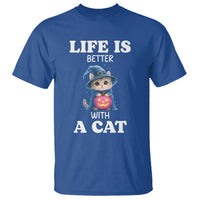 Halloween Kitty T Shirt Cute Life Is Better With A Cat - Wonder Print Shop