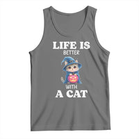 Halloween Kitty Tank Top Cute Life Is Better With A Cat - Wonder Print Shop