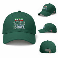 Funny Political Satire Baseball Cap Iran Outta Beer And The Struggle Israel