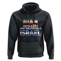 Funny Geopolitical Satire Iran Outta Beer Israel Struggle Hoodie