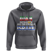 Funny Geopolitical Satire Iran Outta Beer Israel Struggle Hoodie