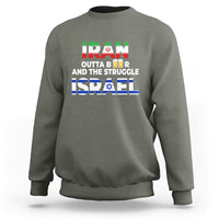 Funny Geopolitical Satire Iran Outta Beer Israel Struggle Sweatshirt