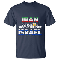 Funny Geopolitical Satire Iran Outta Beer Israel Struggle T Shirt