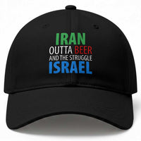 Iran And Israel Political Satire Baseball Cap The Great Beer Struggle
