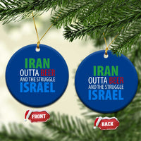 Iran And Israel Political Satire Ceramic Ornament The Great Beer Struggle