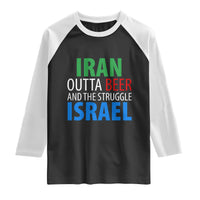Iran And Israel Political Satire Raglan Shirt The Great Beer Struggle