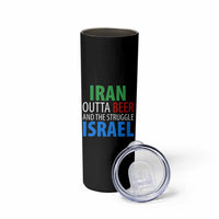 Iran And Israel Political Satire Skinny Tumbler The Great Beer Struggle