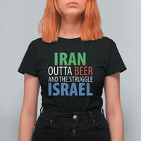 Iran And Israel Political Satire T Shirt For Women The Great Beer Struggle